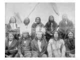 Lakota Indian Chiefs who Met General Miles to End Indian War Photograph - Pine Ridge, SD Prints