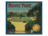 Hewe's Park Orange Label - El Modena, CA Posters
