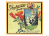 Governor Orange Label - Lindsay, CA Posters