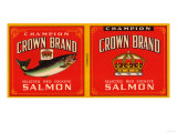 Crown Brand Salmon Label Posters