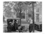 Katherine Wright outside Wright Home Photograph - Dayton, OH Posters