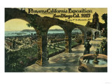 View of City from a Mission, Panama-CA Expo - San Diego, CA Posters