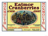 Monmouth Eatmor Cranberries Brand Label Poster