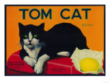 Tom Cat Lemon Label - Orosi, CA Print