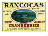 Rancocas Brand Cranberry Label Print