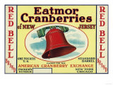 Red Bell Eatmor Cranberries Brand Label Prints