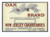 Oak Brand Cranberry Label Prints