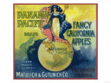 Panama Pacific Apple Crate Label - Watsonville, CA Prints