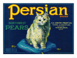 Persian Pear Crate Label - Yakima, WA Posters