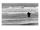 Surf Fishing on Pacific Ocean, WA Photograph - Pacific Coast, WA Poster