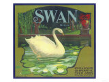 Swan Orange Label - Redlands, CA Poster