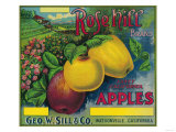 Rose Hill Apple Crate Label - Watsonville, CA Posters