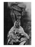 Old Indian Witch Doctor in Alaska Photograph - Alaska Prints