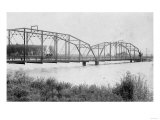 View of a Steel Bridge over the Payette River - Payette Lake, ID Prints