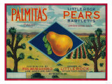 Palmitas Pear Crate Label - Antelope Valley, CA Láminas