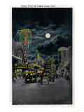 Ocean Front at Night, Ocean Park - Santa Monica, CA Posters