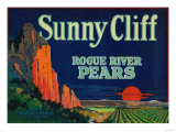 Sunny Cliff Pear Crate Label - Medford, OR Poster