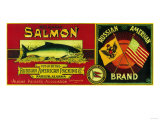 Russian American Salmon Can Label - Karluk, AK Print