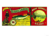 Mount Wrangell Salmon Can Label - Alimak, AK Prints