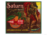 Saturn Orange Label - Upland, CA Prints
