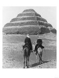 Soldiers on Camels and Step Pyramid Photograph - Egypt Posters