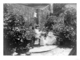 Two Women in their Garden in Cuba Photograph - Cuba Prints