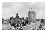Panorama of Campus Martius in Detroit Photograph - Detroit, MI Poster