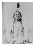Sitting Bull Native American with Peace Pipe Photograph - Bismarck, ND Póster Sitting Bull Native American with Peace Pipe Photograph - Bismarck, ND Póster