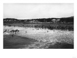 Seaside, Oregon Bathing Hour Beach Scene Photograph - Seaside, OR Prints