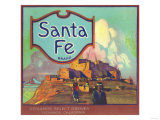 Santa Fe Orange Label - Redlands, CA Poster