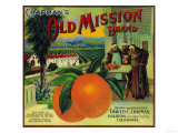 Old Mission Orange Label - Fullerton, CA Print