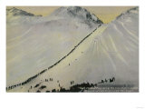 Over Chilkoot Pass During Gold Rush, Alaska - Chilkoot Pass, AK Prints
