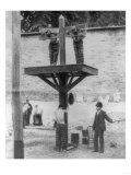 Two Men in Stocks and Man Being Whipped Photograph - Delaware Prints