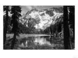 View of TJ Lake and Snow-Covered Mountains - Mammoth Lakes, CA Posters