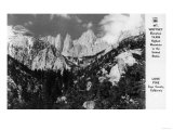 View of Mt. Whitney - Lone Pine, CA Prints