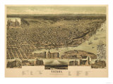 Washington - Panoramic Map of Tacoma Posters