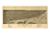 Washington - Panoramic Map of Tacoma Posters
