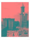 Frye Hotel & Smith Tower Photograph - Seattle, WA Giclee Print