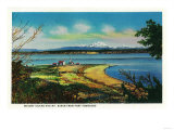 Whidby Island and Mt. Baker from Port Townsend - Port Townsend, WA Art