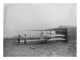 Wilbur & Orville Wright in 2nd powered machine Photograph - Dayton, OH - Poster