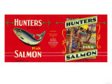 Hunters Salmon Can Label - San Francisco, CA Posters