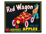 Red Wagon Apple Label - Yakima, WA Prints