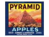 Pyramid Apple Label - Yakima, WA Prints