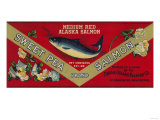 Sweet Pea Salmon Can Label - Anacortes, WA Prints