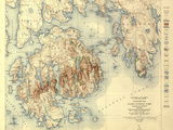 Acadia National Park - Topographic Panoramic Map Prints