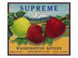 Supreme Apple Label - Washington State Posters