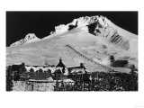 Aerial View of Timberline Lodge and Ski Lift - Mt. Hood, OR Prints