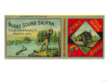 Lynx Salmon Can Label - Anacortes, WA Prints