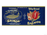 Tulip Salmon Can Label - Anacortes, WA Prints