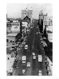 Aerial View of A City Street Scene - Spokane, WA Posters